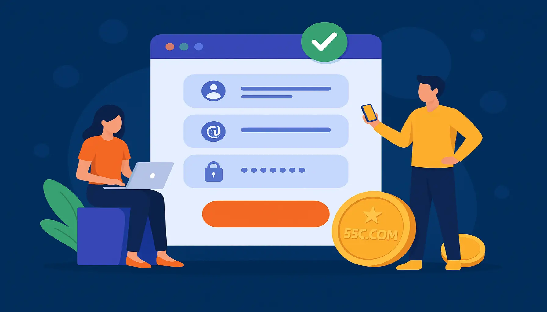 Não Perca tempo, o rRgistro na site 55C.COM